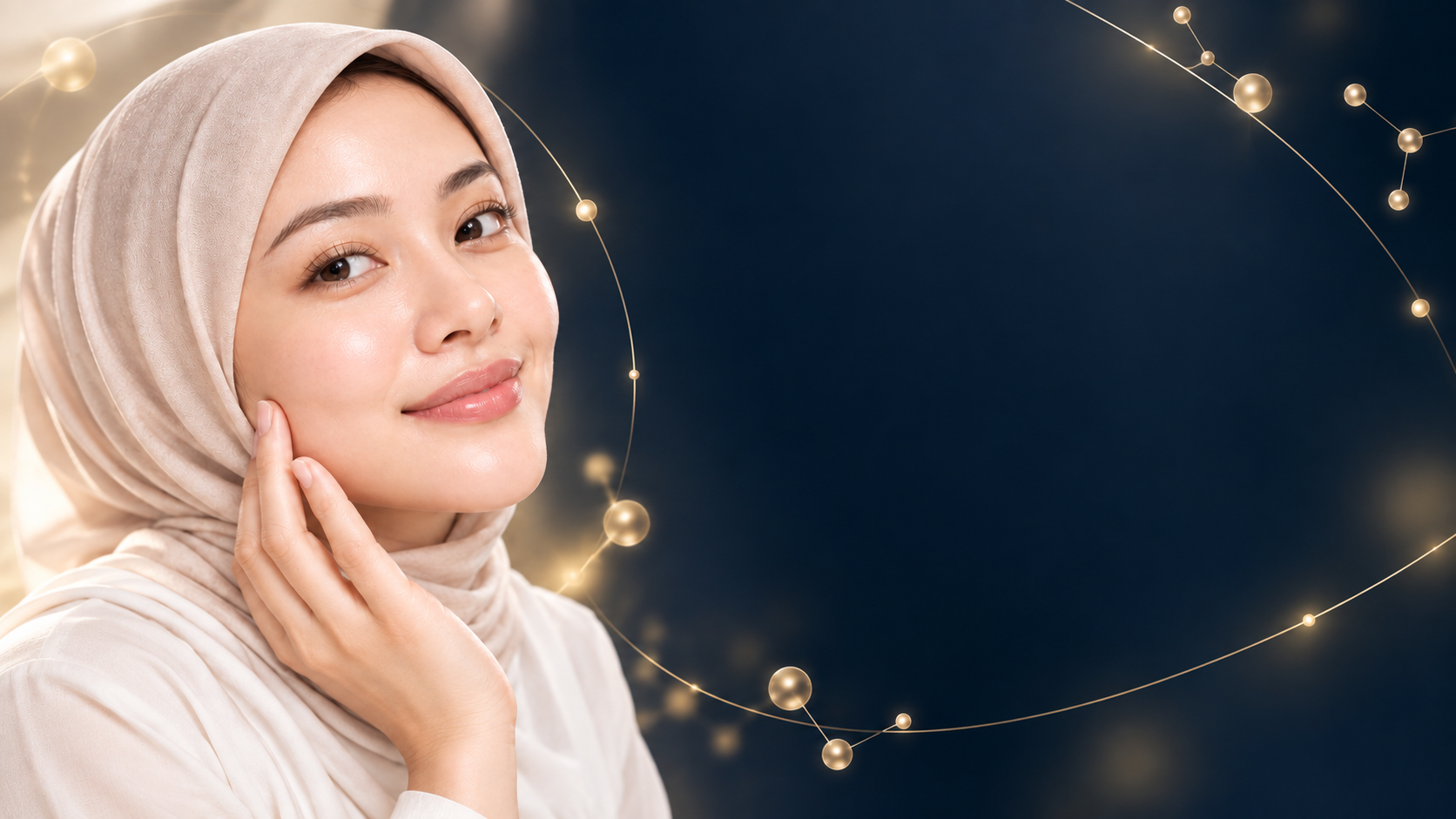 Malay woman with healthy-looking skin